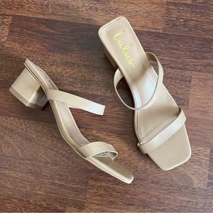 Beige Lulus Heeled Sandals